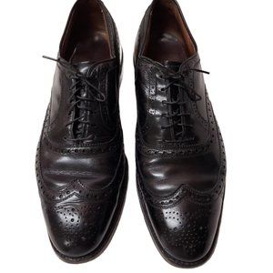 Allen Edmonds McAllister Mens 10B Black Wingtip Oxford Dress Shoes USA 6215